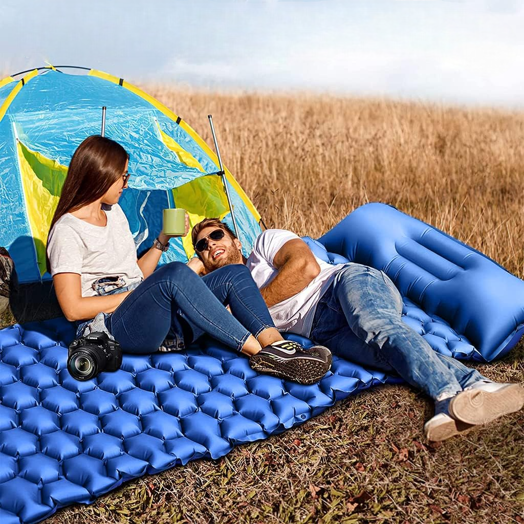 amoureux relaxe matelas gonflable bleu