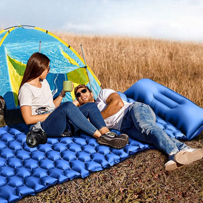 amoureux relaxe matelas gonflable bleu