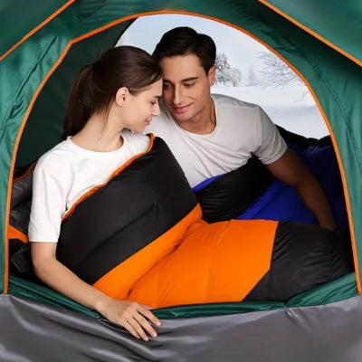 couple-sac-de-couchage-tente