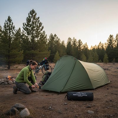 femme-installe-tente-bivouac