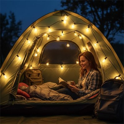 guirlande-solaire-tente-femme-livre