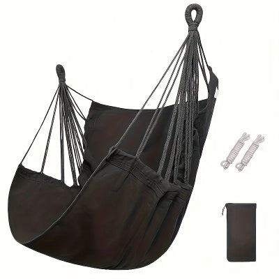 hamac-suspendu-chaise-noire