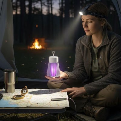 lampe-anti-moustique-femme-feu-lampe-frontale