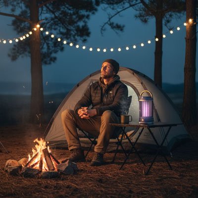 lampe-anti-moustique-homme-bonnet-manteau