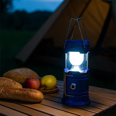 lampe-camping-fruits-pains-table