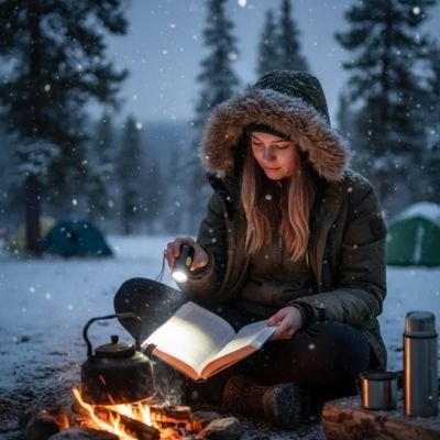 lampe-de-poche-femme-feu-neige