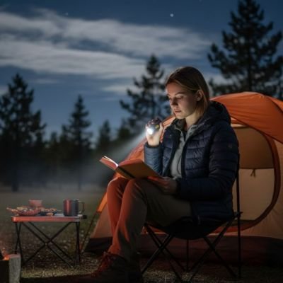 lampe-de-poche-femme-livre