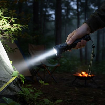 lampe-de-poche-foret-feu