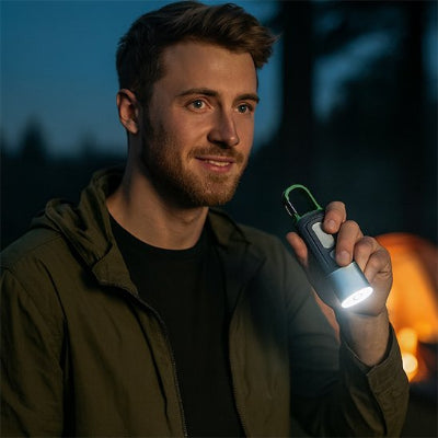 lampe-de-poche-homme-manteau-vert