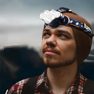 lampe-frontale-bonnet-brun-homme