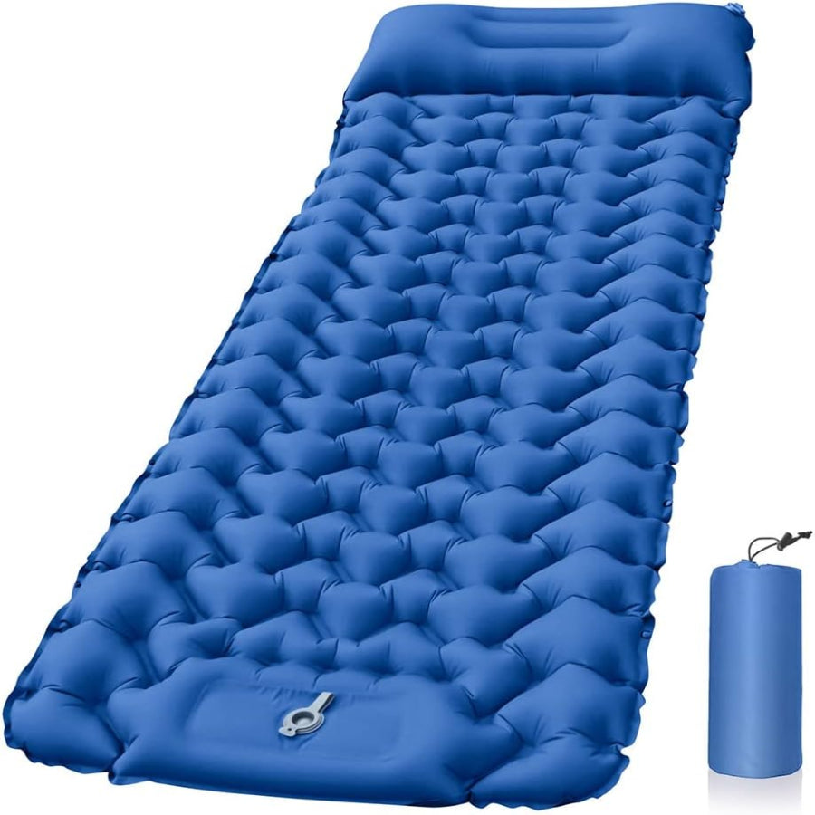 matelas gonflable bleu