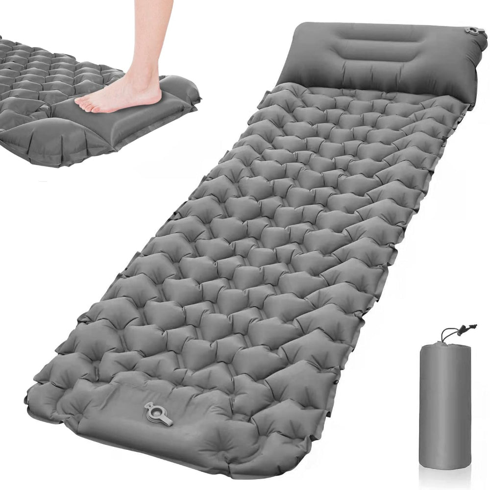 matelas gonflable gris petit sac