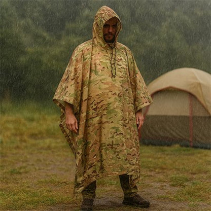 poncho-pluie-camouflage-tente-beige