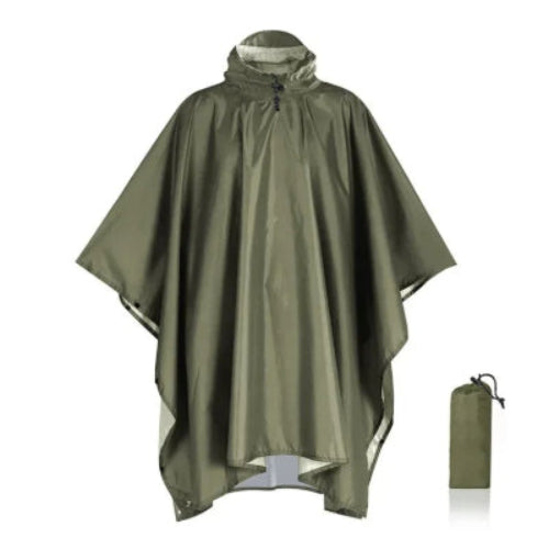 poncho-pluie-homme-vert