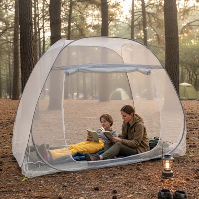 relaxe-lecture-tente-moustiquaire-camping