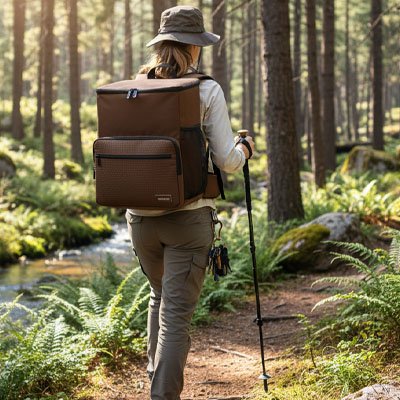 sac-a-dos-isotherme-femme-chapeau-marche-nature