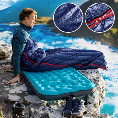 sac-de-couchage-bleu-matelas-bleu