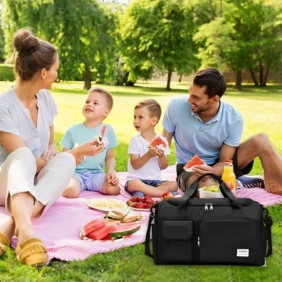 sac-voyage-noir-famille-pique-nique
