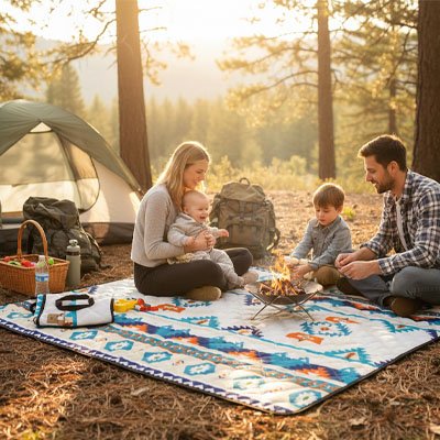 tapis-de-plage-lunch-tente-famlle