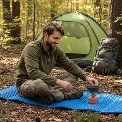 tapis-de-sol-camping-rechaud-tente