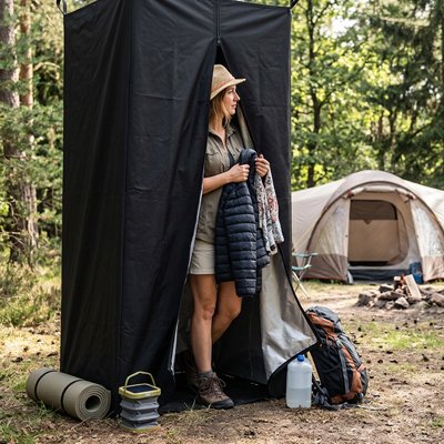 tente-de-douche-femme-manteau-sac